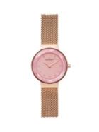 Skagen Leonora Stainless Steel & Crystal Bracelet Watch