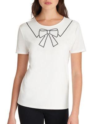Karl Lagerfeld Paris Rhinestone Embellished Top