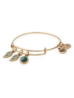 Alex And Ani Grounded Goldtone Charm Bangle Bracelet