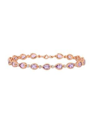 Sonatina Pear-cut Rose De France Link Bracelet