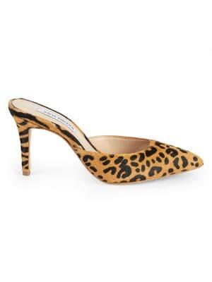 Steve Madden Elyse Leopard-print Calf Hair Mules