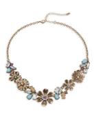 Design Lab Lord & Taylor Crystal Floral Statement Necklace