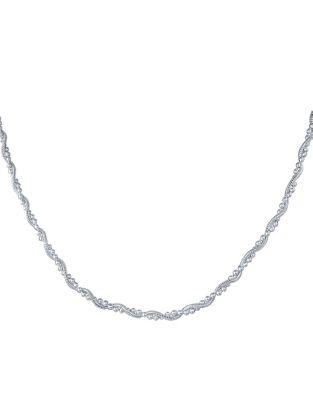 Lord & Taylor Sterling Silver Row Twist Chain Necklace