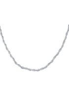 Lord & Taylor Sterling Silver Row Twist Chain Necklace