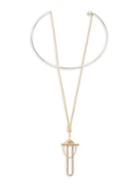 Bcbgeneration Hyperlinks Two-tone Pendant Layered Collar Necklace