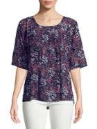Michael Michael Kors Scattered Blooms Short Sleeve Top