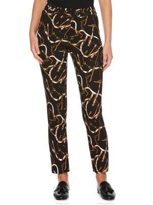 Rafaella Equestrian Strap-print Ankle-length Pants