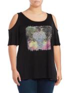Jessica Simpson Plus Cold Shoulder Top