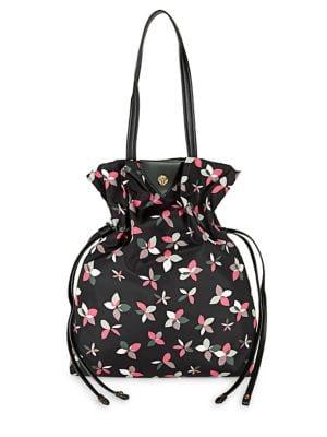 Anne Klein Toggle Floral Bucket Bag