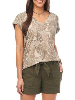 Democracy Tropical Leaf Short Sleeve Tee