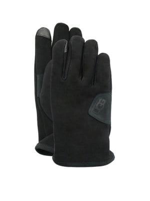 Ugg Faux Fur-lined Suede Logo Patch Gloves