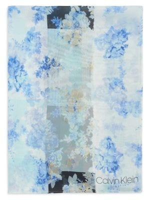 Calvin Klein Cubist Floral Scarf