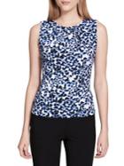 Calvin Klein Floral Pleat Neck Blouse