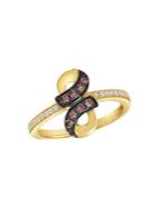 Levian Chocolatier Gladiator Knot Vanilla Diamond, Chocolate Diamond And 14k Yellow Gold Ring