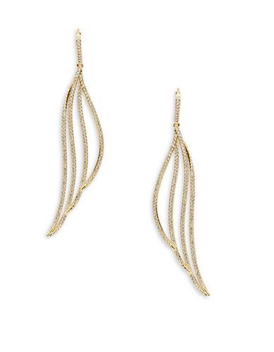 Nadri Cubic Zirconia And Goldtone Pave Statement Earrings