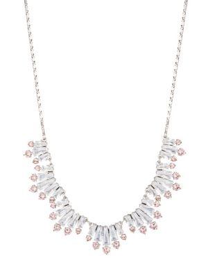 Carolee Petals And Pearls Crystal Frontal Necklace