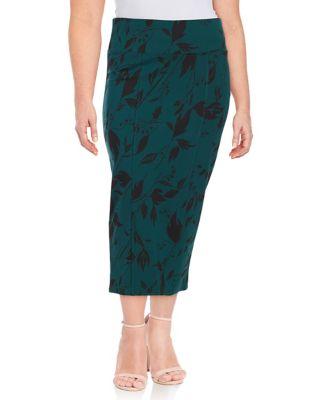 Melissa Mccarthy Seven7 Plus Leaf Pencil Skirt