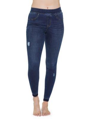 Spanx Plus Distressed Skinny Jeans