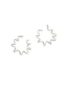 Oscar De La Renta Small Pave Crystal Spiral Earrings