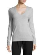 Lord & Taylor Petite Cashmere V-neck Sweater