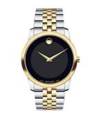 Movado Museum Black Dial Two-tone Pvd Stainless Steel Watch