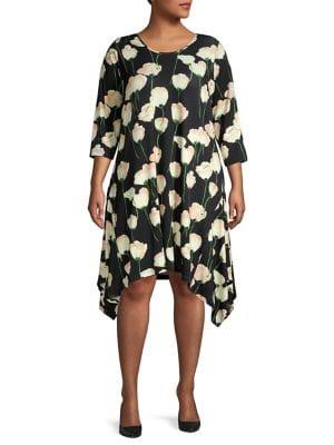 Context Plus Falling Tulip Shift Dress