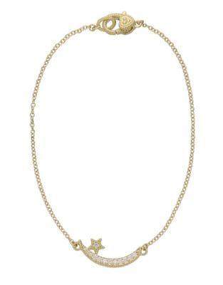 Ripka Juliette Pave Diamond And 14k Yellow Gold Moon And Star Bracelet