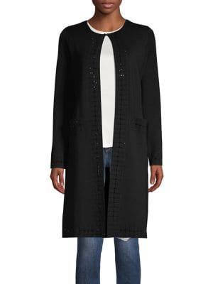 Calvin Klein Embellished Long Open Cardigan