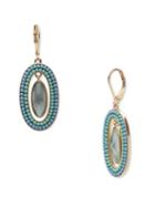 Lonna & Lilly Beaded Oval Drop Earrings