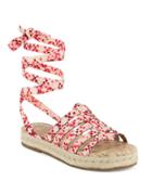 Circus By Sam Edelman Ariel Printed Lace-up Espadrille Sandals