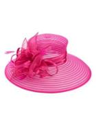Giovannio Striped Floral Special Occasion Hat