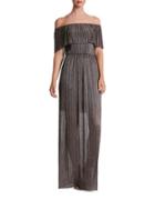 Dress The Population Athena Off-the-shoulder Popover Gown