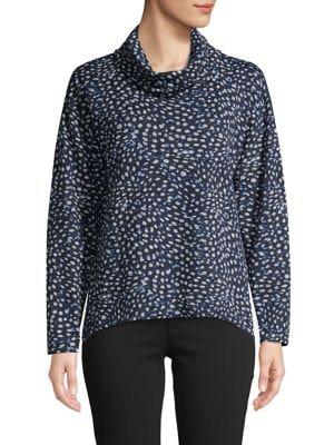 Jones New York Printed Cowlneck Top