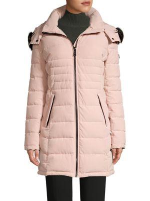 Calvin Klein Faux Fur Hooded Puffer Coat