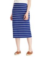 Lauren Ralph Lauren Striped Jersey Midi Skirt