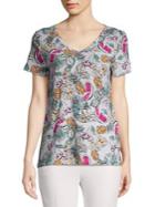 Lord And Taylor Separates Floral Cotton Top
