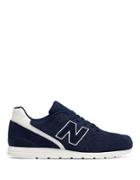 New Balance 696 Perforated Suede-blend Sneakers