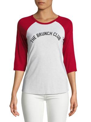 Design Lab Lord & Taylor The Brunch Club Baseball Tee