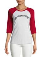 Design Lab Lord & Taylor The Brunch Club Baseball Tee