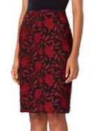Tahari Arthur S. Levine Floral Lace Knit Pencil Skirt