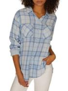 Sanctuary Plaid Cotton Button-down Shirt