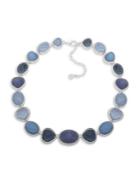 Anne Klein Mother-of-pearl Faceted Collar Necklace