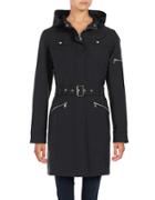 Vince Camuto Zip Up Hooded Trench Coat