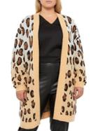Addition Elle Michel Studio Plus Jacquard Loose Cardigan