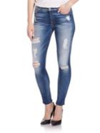 7 For All Mankind Distressed Ankle Jeans
