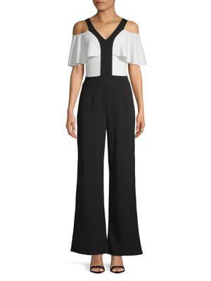 Quiz Cold-shoulder Frill Jumpsuit