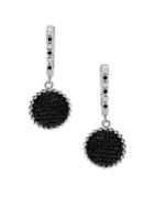 Lord & Taylor Textured Sterling Silver Drop Earrings