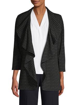Calvin Klein Checkered Open-front Jacket