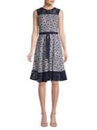 Gabby Skye Two-tone Lace A-line Dress