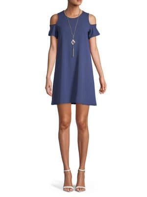 Quiz Cold-shoulder Shift Dress